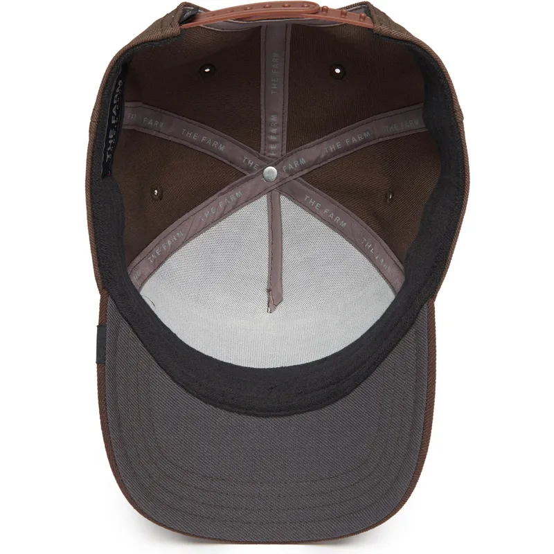 lippikset-kaareva-ruskea-snapback-dark-horse-field-100-all-season-wool-the-farm-goorin-bros