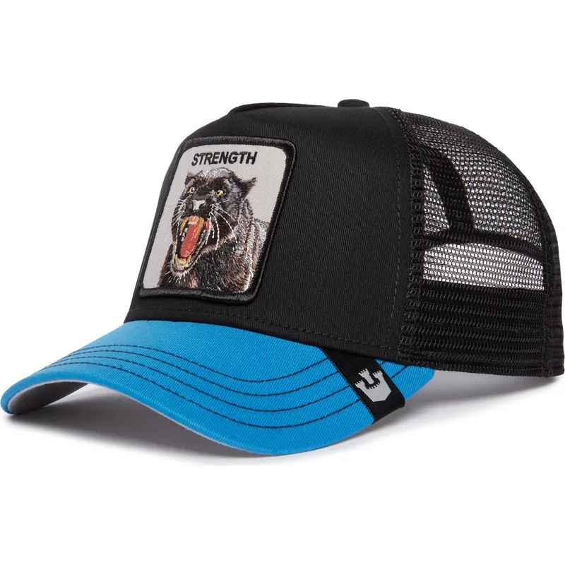 lippikset-kaareva-rekka-musta-snapback-strength-panther-fan-the-farm-goorin-bros