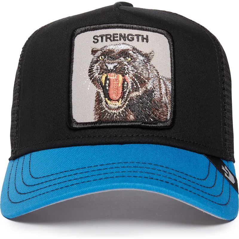 lippikset-kaareva-rekka-musta-snapback-strength-panther-fan-the-farm-goorin-bros