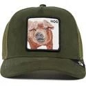 lippikset-kaareva-rekka-vihrea-snapback-hog-the-suede-pig-the-farm-goorin-bros