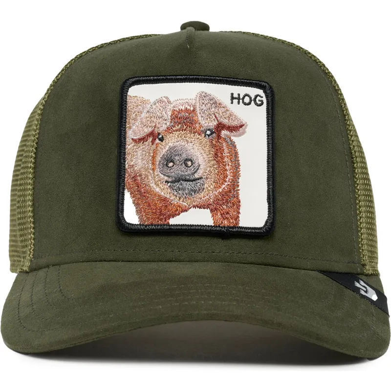 lippikset-kaareva-rekka-vihrea-snapback-hog-the-suede-pig-the-farm-goorin-bros