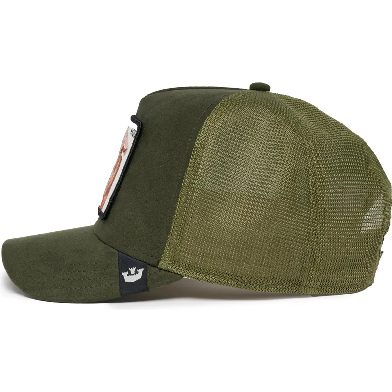 lippikset-kaareva-rekka-vihrea-snapback-hog-the-suede-pig-the-farm-goorin-bros