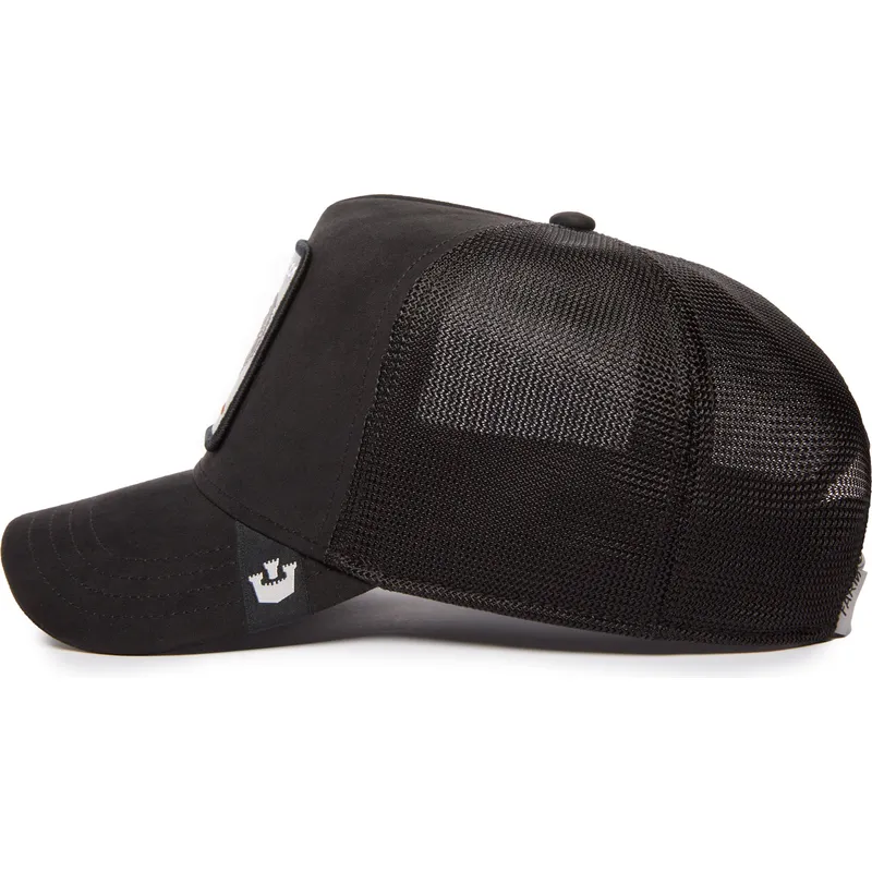 lippikset-kaareva-rekka-musta-snapback-cock-the-suede-rooster-blacked-out-the-farm-goorin-bros