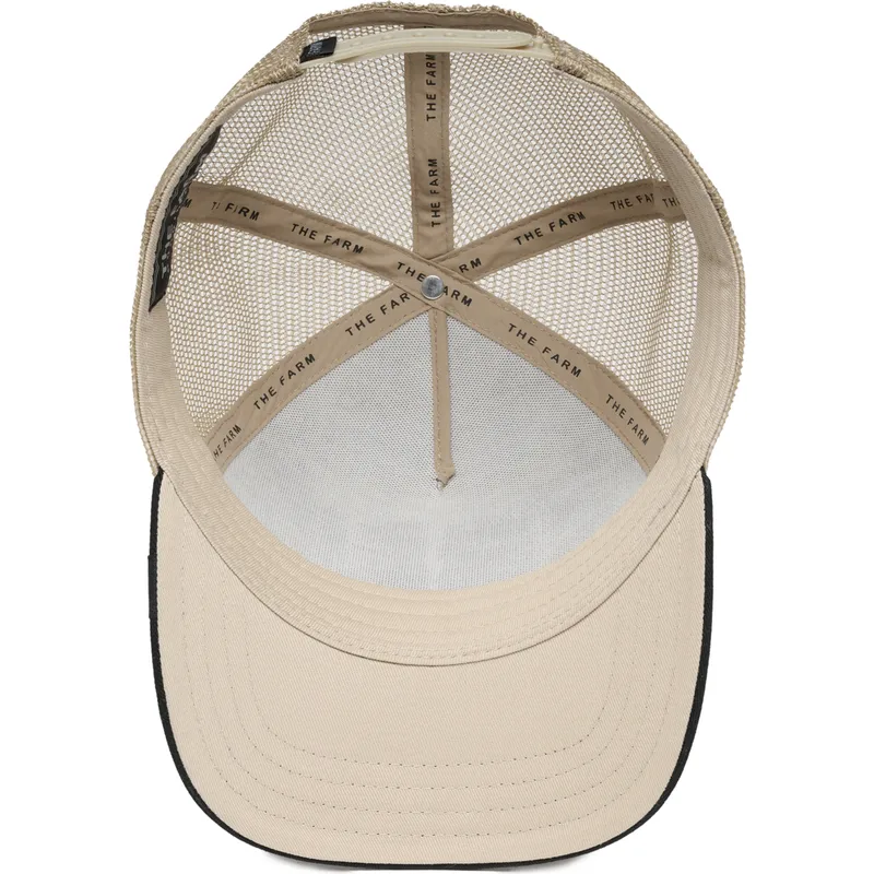 lippikset-kaareva-rekka-beige-snapback-the-faded-sloth-eco-brutalism-the-farm-goorin-bros