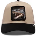 lippikset-kaareva-rekka-beige-snapback-the-vicious-snake-eco-brutalism-the-farm-goorin-bros