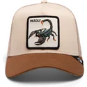 lippikset-kaareva-rekka-ruskea-snapback-the-deadliest-scorpion-eco-brutalism-the-farm-goorin-bros