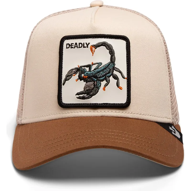 lippikset-kaareva-rekka-ruskea-snapback-the-deadliest-scorpion-eco-brutalism-the-farm-goorin-bros