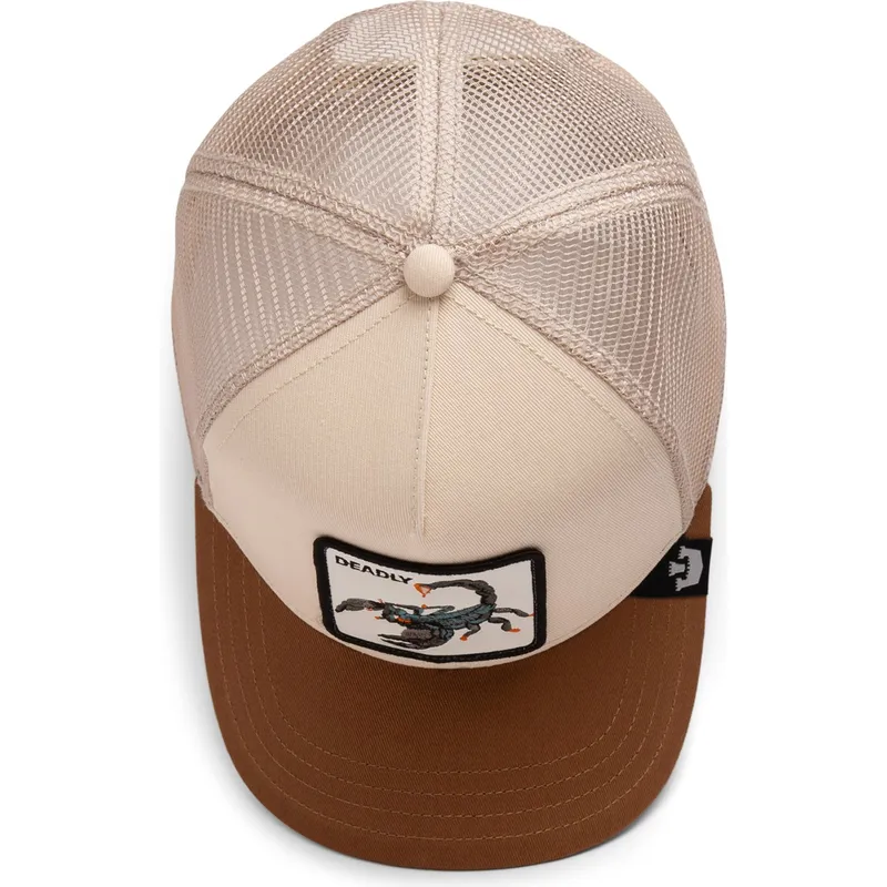 lippikset-kaareva-rekka-ruskea-snapback-the-deadliest-scorpion-eco-brutalism-the-farm-goorin-bros