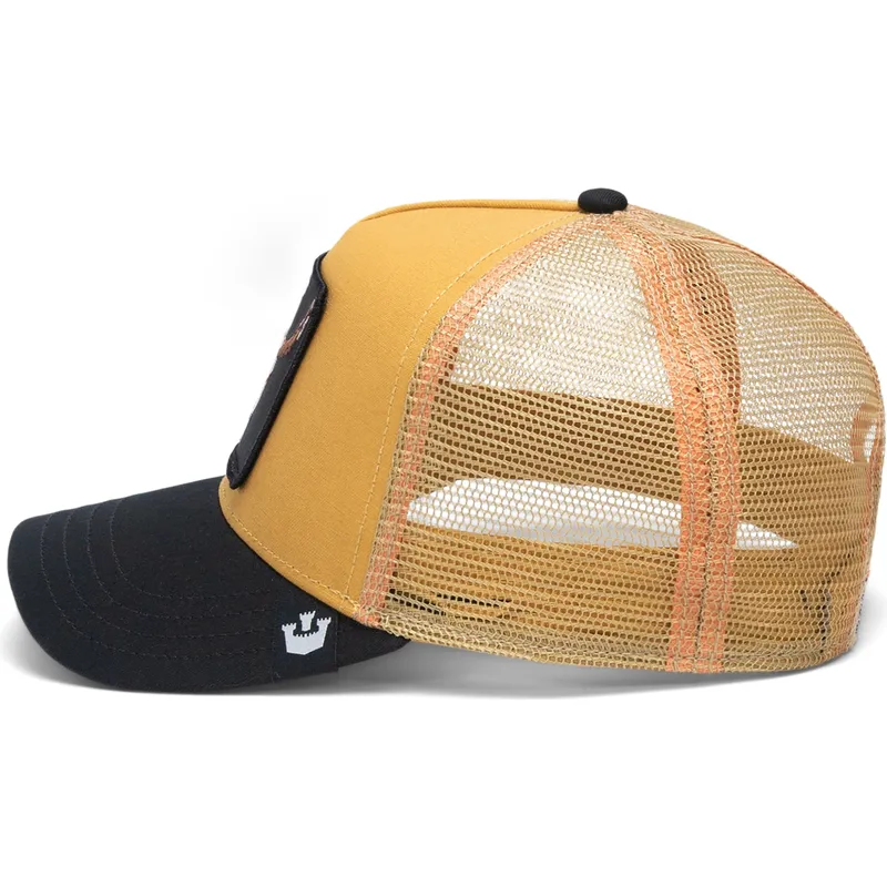 lippikset-kaareva-rekka-keltainen-snapback-the-dead-skull-eco-brutalism-the-farm-goorin-bros