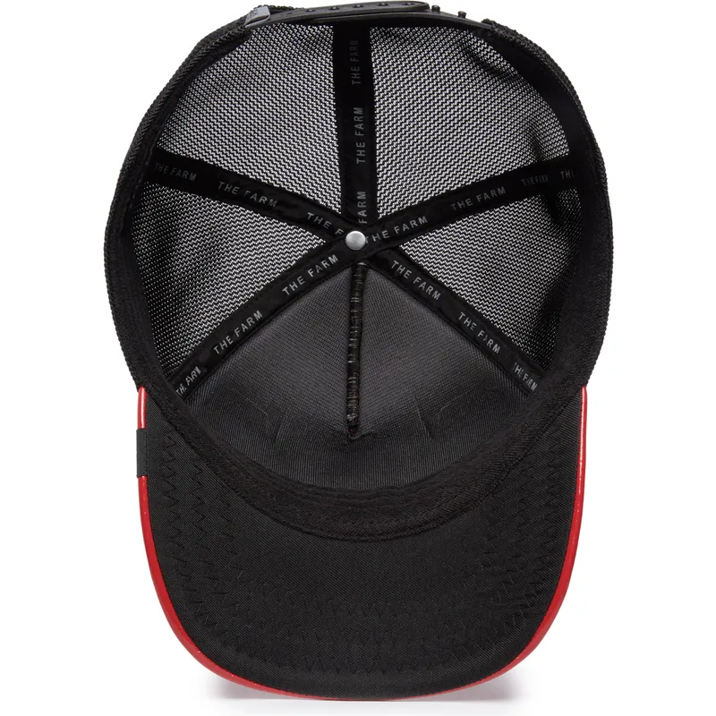 lippikset-kaareva-rekka-punainen-snapback-raging-pamplona-puff-patent-the-farm-goorin-bros