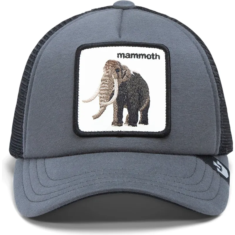 lippikset-kaareva-rekka-harmaa-snapback-lapsille-mammoth-fuzzy-trunk-extinct-the-farm-goorin-bros