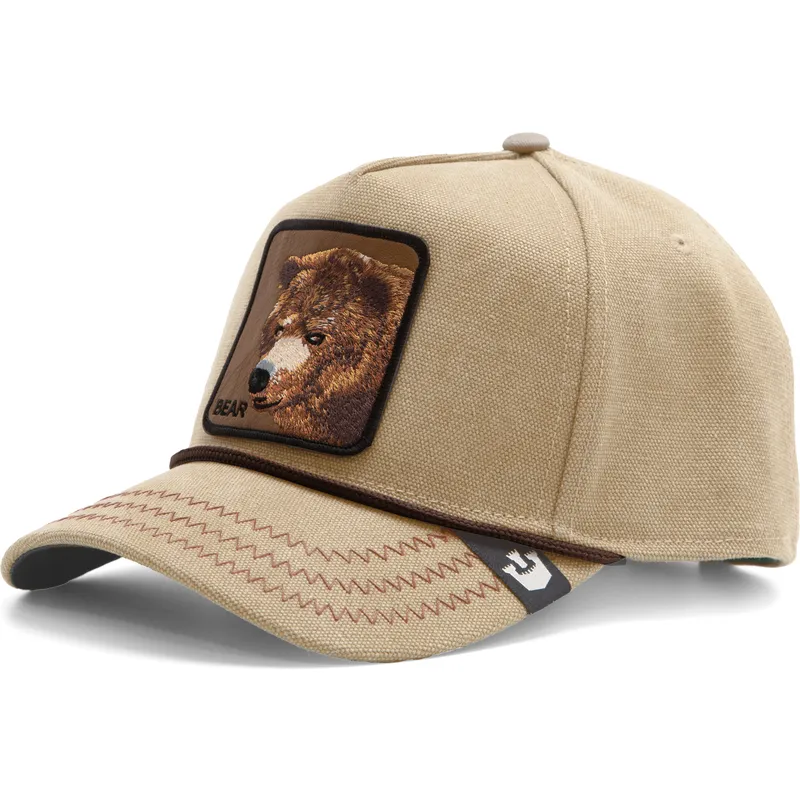 lippikset-kaareva-ruskea-snapback-bear-bare-duck-canvas-the-farm-goorin-bros lippikset-kaareva-ruskea-snapback-bear-bare-duck-canvas-the-farm-goorin-bros