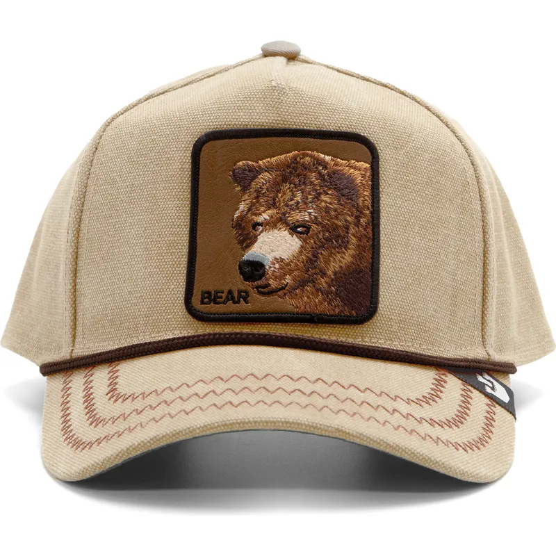 lippikset-kaareva-ruskea-snapback-bear-bare-duck-canvas-the-farm-goorin-bros lippikset-kaareva-ruskea-snapback-bear-bare-duck-canvas-the-farm-goorin-bros