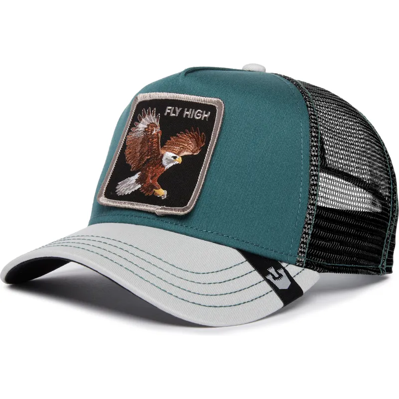 lippikset-kaareva-rekka-vihrea-snapback-fly-high-eagle-fan-the-farm-goorin-bros
