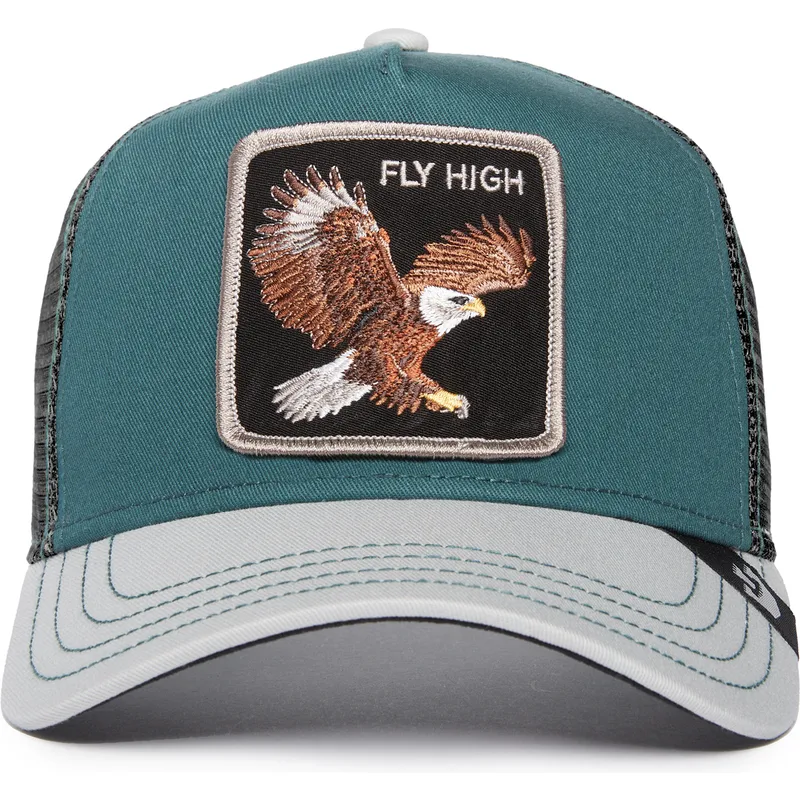 lippikset-kaareva-rekka-vihrea-snapback-fly-high-eagle-fan-the-farm-goorin-bros