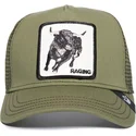 lippikset-kaareva-rekka-vihrea-snapback-raging-road-rage-truckin-the-farm-goorin-bros