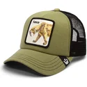lippikset-kaareva-rekka-vihrea-snapback-lapsille-sable-fierce-cat-teefs-extinct-the-farm-goorin-bros