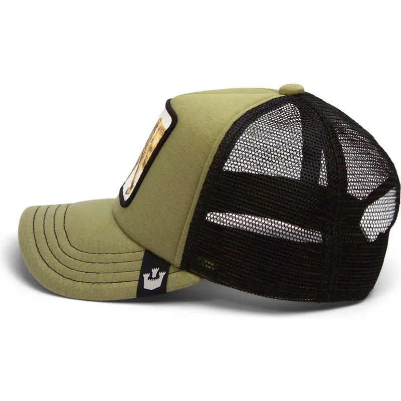lippikset-kaareva-rekka-vihrea-snapback-lapsille-sable-fierce-cat-teefs-extinct-the-farm-goorin-bros