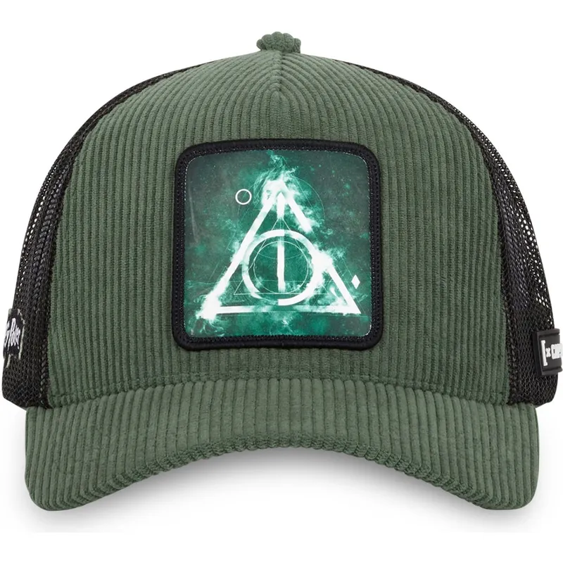lippikset-kaareva-rekka-vihrea-snapback-kuoleman-varjelukset-harry-potter-capslab