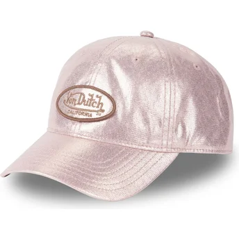 Lippikset kaareva vaaleanpunainen säädettävä nauha PIN Von Dutch