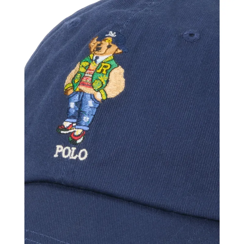lippikset-kaareva-laivastonsininen-saadettava-nauha-bear-twill-polo-ralph-lauren