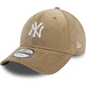 new-era-curved-brim-9forty-cord-new-york-yankees-mlb-beige-adjustable-cap