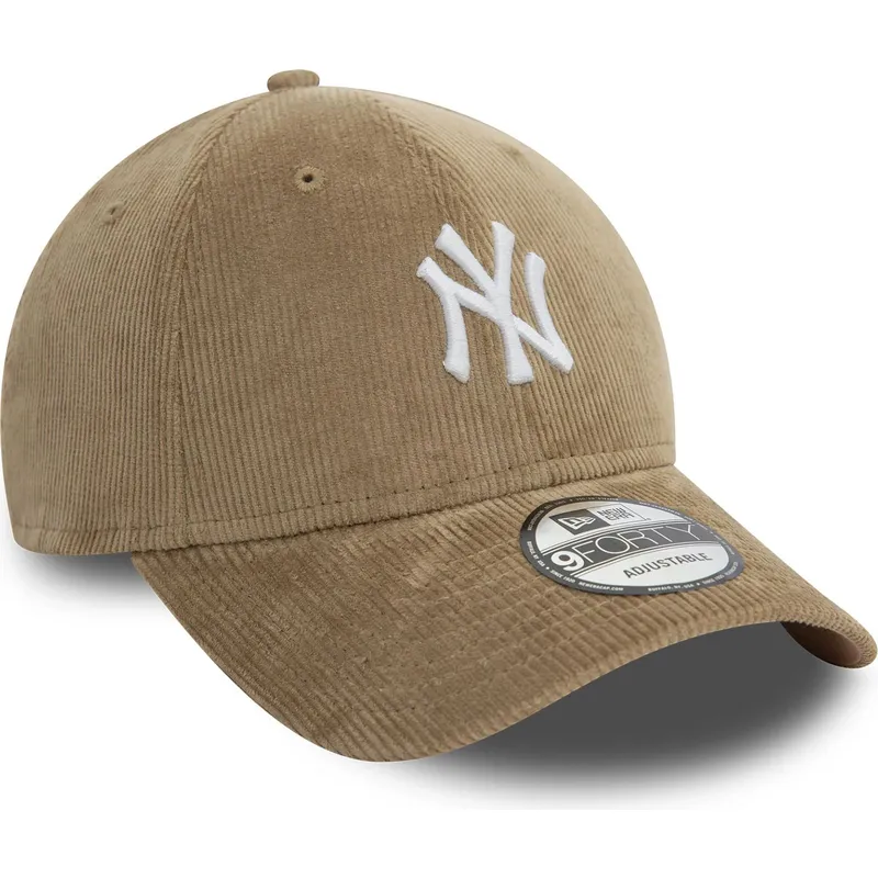 lippikset-kaareva-beige-saadettava-nauha-9forty-cord-new-york-yankees-mlb-new-era