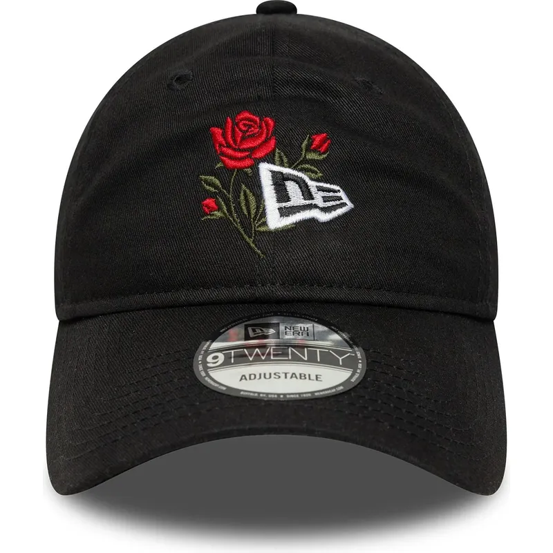 lippikset-kaareva-musta-saadettava-nauha-9twenty-rose-icon-new-era