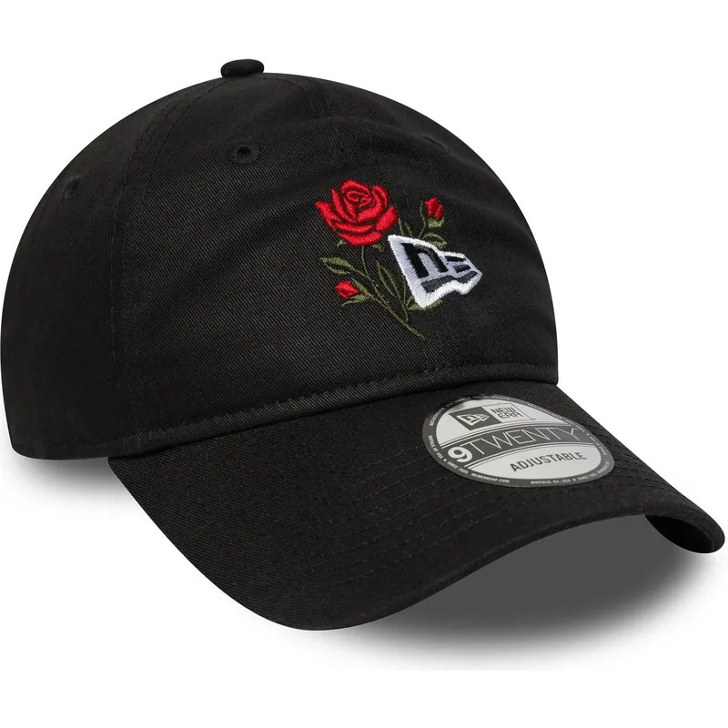lippikset-kaareva-musta-saadettava-nauha-9twenty-rose-icon-new-era