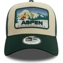 lippikset-kaareva-rekka-vihrea-snapback-a-frame-ski-patch-aspen-ciudades-y-playas-new-era