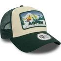 lippikset-kaareva-rekka-vihrea-snapback-a-frame-ski-patch-aspen-ciudades-y-playas-new-era