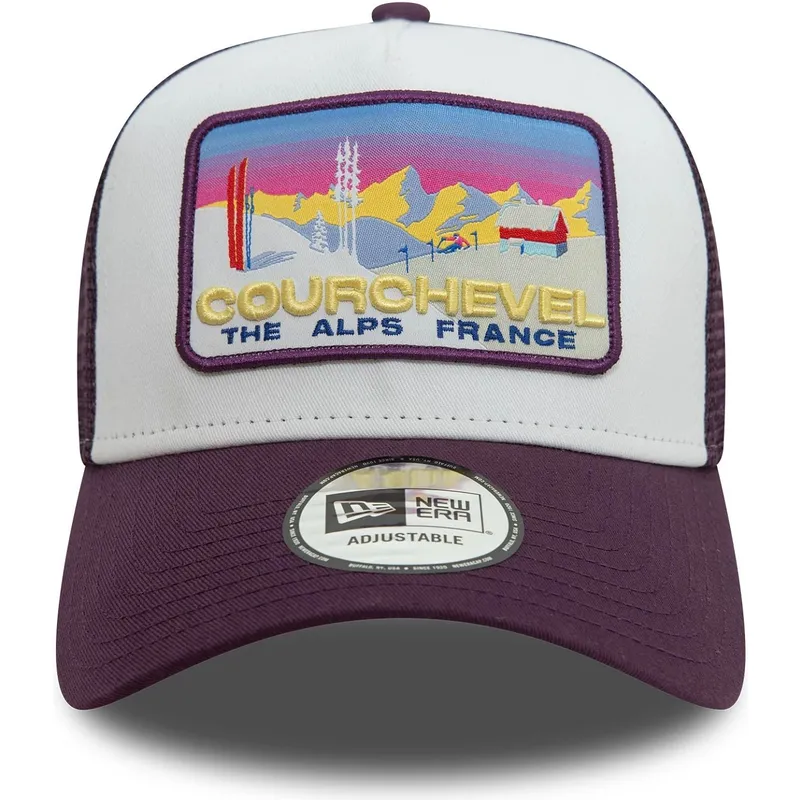 lippikset-kaareva-rekka-violetti-snapback-a-frame-ski-patch-courchevel-ciudades-y-playas-new-era