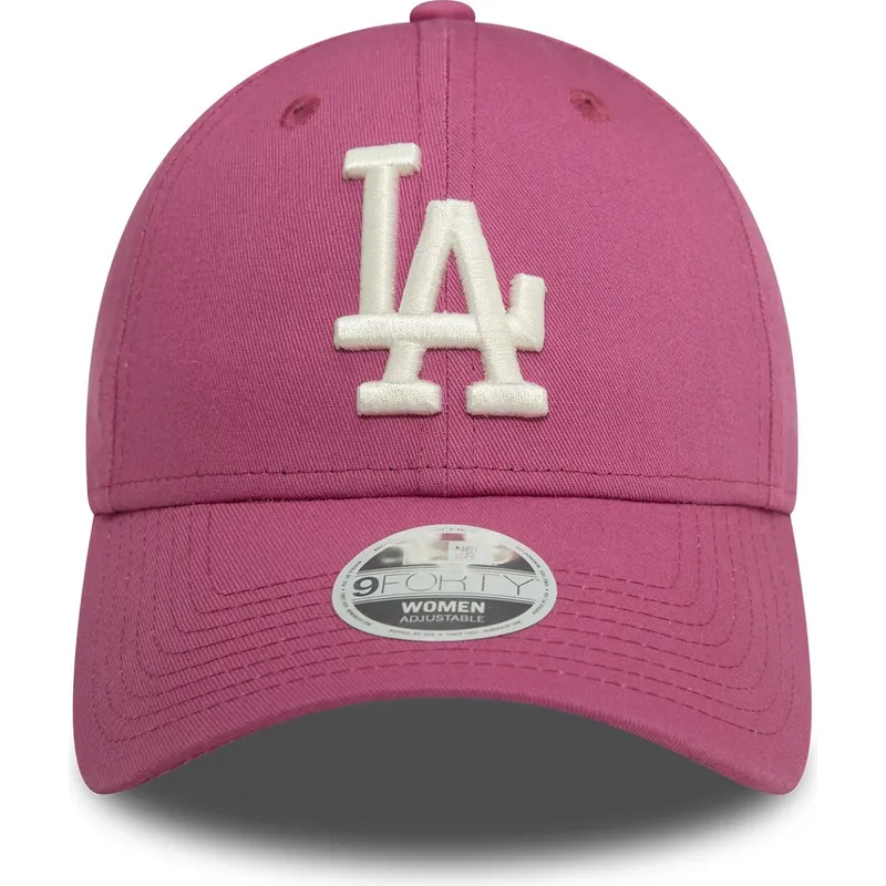 lippikset-kaareva-vaaleanpunainen-saadettava-nauha-9forty-league-essential-los-angeles-dodgers-mlb-new-era