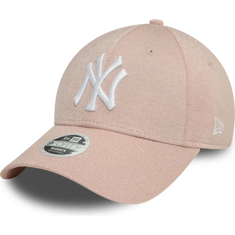cap-kaareva-pink-adjustable-strap-9forty-glitter-new-york-yankees-mlb-new-era cap-kaareva-pink-adjustable-strap-9forty-glitter-new-york-yankees-mlb-new-era