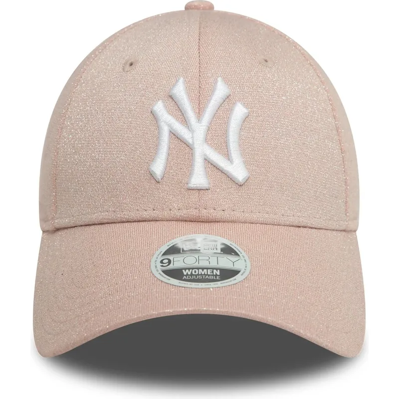 cap-kaareva-pink-adjustable-strap-9forty-glitter-new-york-yankees-mlb-new-era cap-kaareva-pink-adjustable-strap-9forty-glitter-new-york-yankees-mlb-new-era