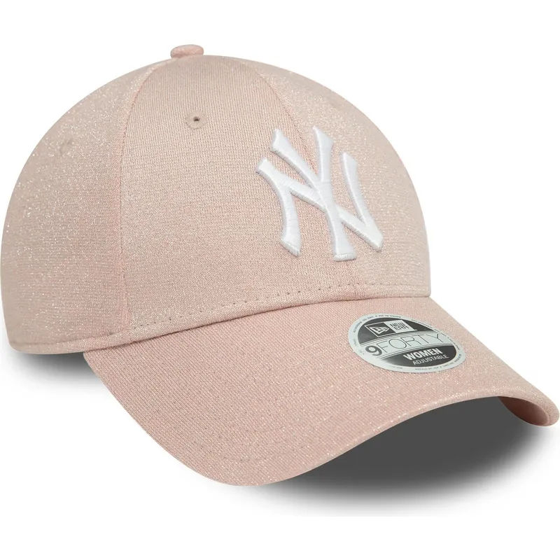 cap-kaareva-pink-adjustable-strap-9forty-glitter-new-york-yankees-mlb-new-era cap-kaareva-pink-adjustable-strap-9forty-glitter-new-york-yankees-mlb-new-era