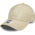 lippikset-kaareva-beige-saadettava-nauha-9forty-midi-pu-new-york-yankees-mlb-new-era