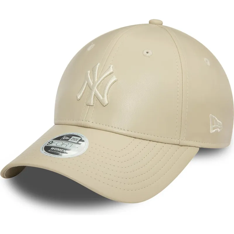 lippikset-kaareva-beige-saadettava-nauha-9forty-midi-pu-new-york-yankees-mlb-new-era
