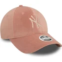 lippikset-kaareva-vaaleanpunainen-saadettava-nauha-9forty-velour-diamante-new-york-yankees-mlb-new-era