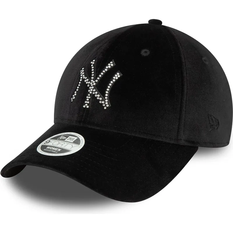 lippikset-kaareva-musta-saadettava-nauha-9forty-velour-diamante-new-york-yankees-mlb-new-era lippikset-kaareva-musta-saadettava-nauha-9forty-velour-diamante-new-york-yankees-mlb-new-era
