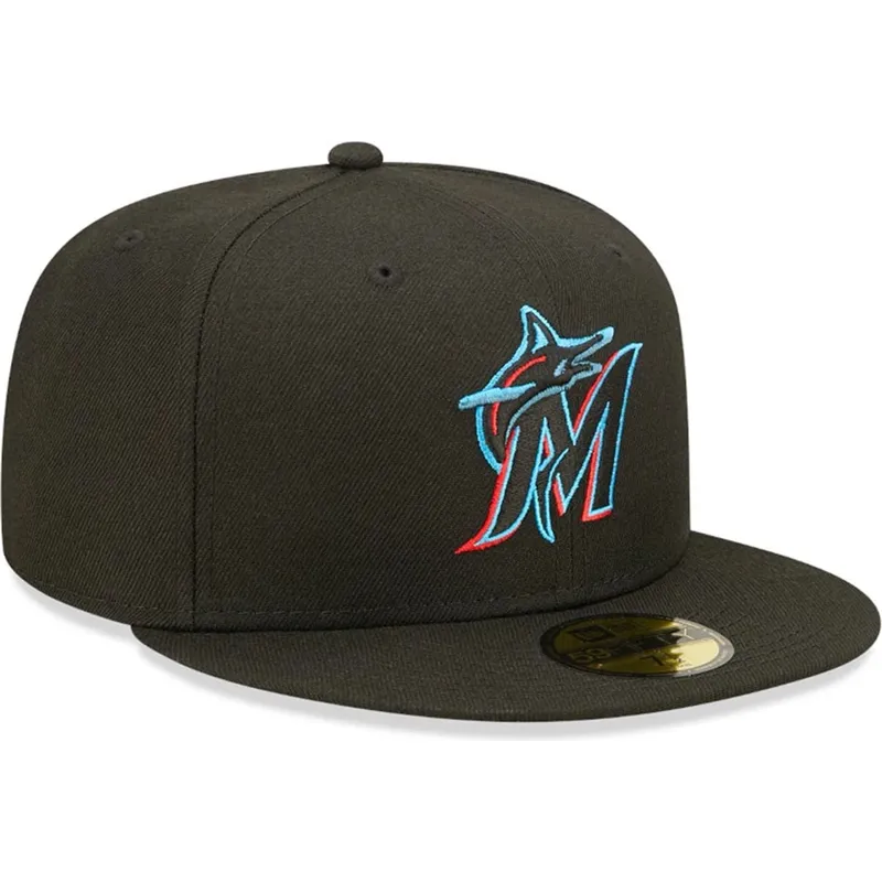 lippikset-littea-musta-istuva-59fifty-ac-perf-miami-marlins-mlb-new-era