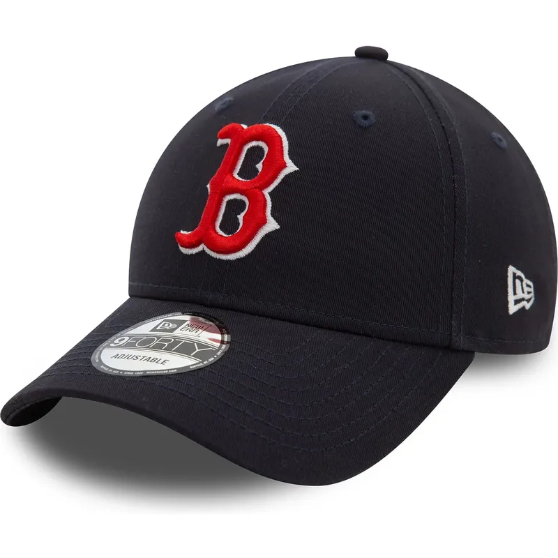 lippikset-kaareva-laivastonsininen-saadettava-nauha-9forty-side-patch-boston-red-sox-mlb-new-era