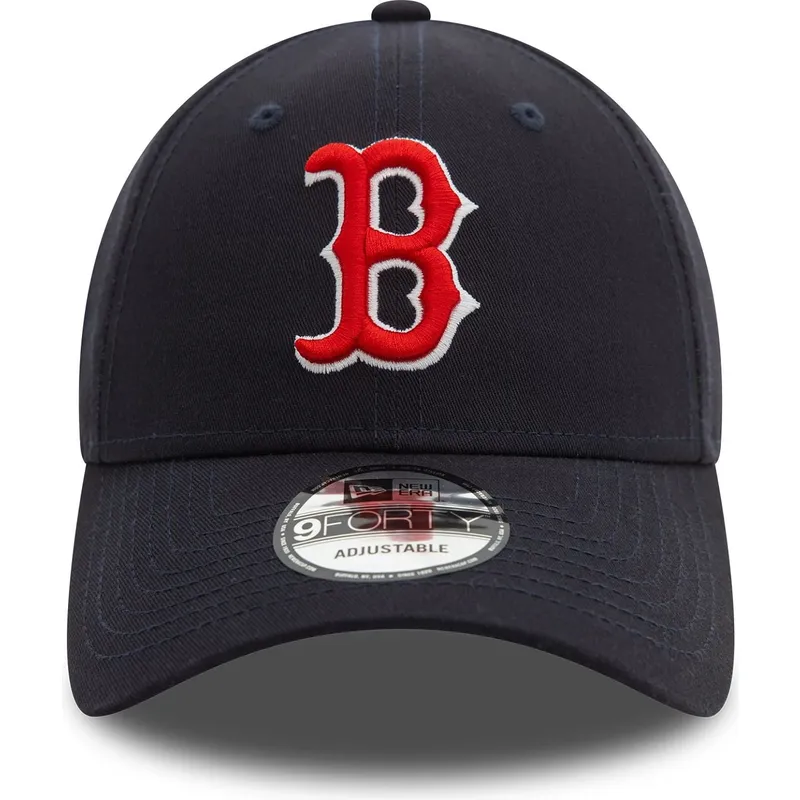 lippikset-kaareva-laivastonsininen-saadettava-nauha-9forty-side-patch-boston-red-sox-mlb-new-era
