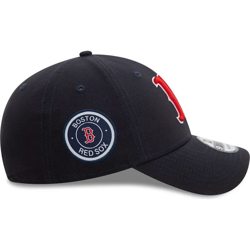 lippikset-kaareva-laivastonsininen-saadettava-nauha-9forty-side-patch-boston-red-sox-mlb-new-era