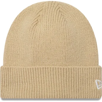 New Era Wool Cuff Knit Beige Beanie