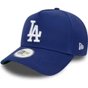 lippikset-kaareva-sininen-snapback-9forty-e-frame-patch-los-angeles-dodgers-mlb-new-era