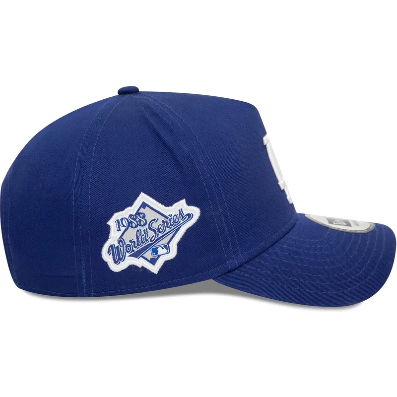 lippikset-kaareva-sininen-snapback-9forty-e-frame-patch-los-angeles-dodgers-mlb-new-era
