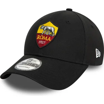 Cap kaareva black adjustable strap 9FORTY Core Associazione Sportiva Roma Serie A New Era