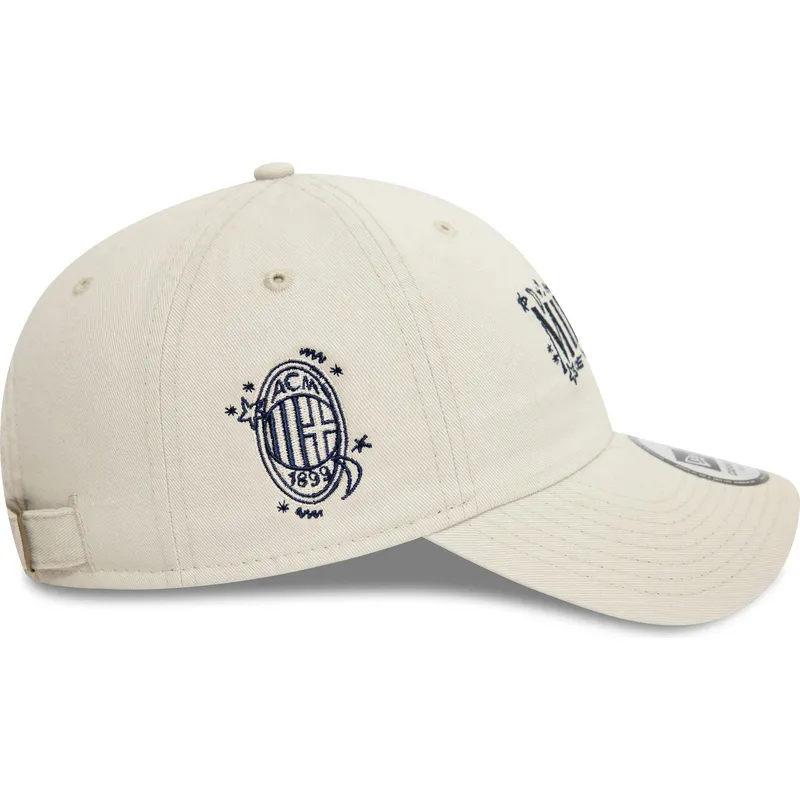 lippikset-kaareva-beige-saadettava-nauha-9twenty-scribble-ac-milan-serie-a-new-era