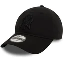 new-era-curved-brim-black-logo-9twenty-washed-new-york-yankees-mlb-black-adjustable-cap